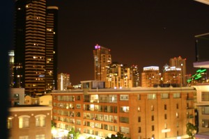 Gaslamp Quarter, Downtown San Diego at night